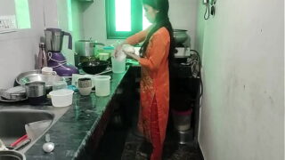 Indian Hot Desi Woman Having Sex With Her Bf In The Kitchen Video